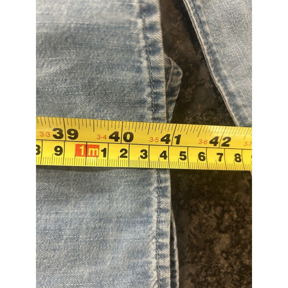 NWT $79 GAP Puff-Sleeve Denim Shirt Dress in Light Wash Blue Women’s XXL Tall - Picture 8 of 12